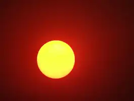 Sun Over Long Beach During Canyon Fire 2 Near Anaheim Hills, 2017 (Unretouched)